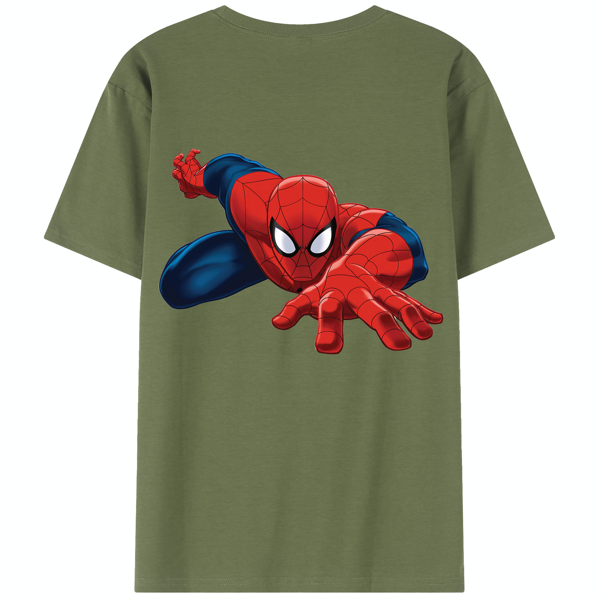 Spider Man スパイダーマン 綿100％半袖Tシャツ（背面プリント）